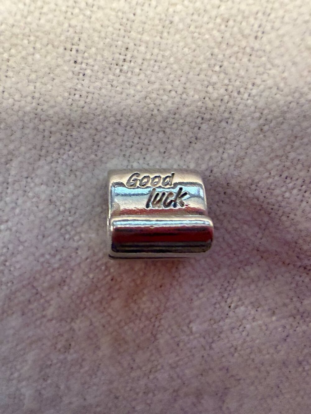 Authentic Pandora Sterling Silver Good Luck Scroll Charm 790514 ALE Retired